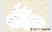 Classic Style Simple Map of Ruvuma, single color outside