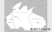 Gray Simple Map of Ruvuma, single color outside