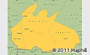Savanna Style Simple Map of Ruvuma