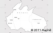 Silver Style Simple Map of Ruvuma, cropped outside