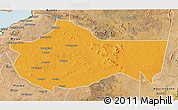 Political 3D Map of Bariadi, satellite outside