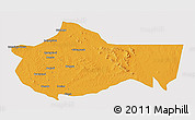 Political 3D Map of Bariadi, single color outside