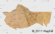 Satellite Map of Bariadi, single color outside