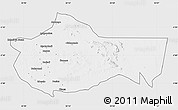 Silver Style Map of Bariadi, single color outside