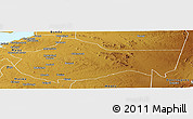 Physical Panoramic Map of Bariadi