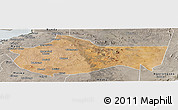 Satellite Panoramic Map of Bariadi, semi-desaturated