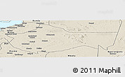 Shaded Relief Panoramic Map of Bariadi