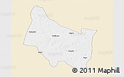 Classic Style 3D Map of Maswa, single color outside