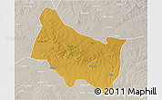 Physical 3D Map of Maswa, lighten, semi-desaturated