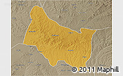 Physical 3D Map of Maswa, semi-desaturated