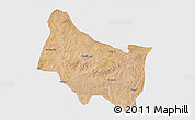 Satellite 3D Map of Maswa, single color outside