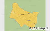 Savanna Style 3D Map of Maswa, single color outside