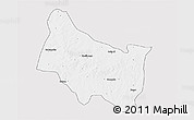 Silver Style 3D Map of Maswa, single color outside