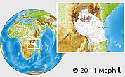 Physical Location Map of Maswa, highlighted country, highlighted parent region, within the entire country