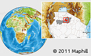 Physical Location Map of Maswa, highlighted country, highlighted parent region
