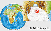Physical Location Map of Maswa, highlighted country