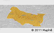 Physical Panoramic Map of Maswa, lighten, desaturated
