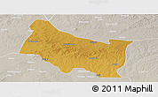 Physical Panoramic Map of Maswa, lighten, semi-desaturated