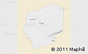 Classic Style 3D Map of Meatu, single color outside