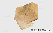 Satellite 3D Map of Meatu, single color outside