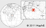Blank Location Map of Meatu, highlighted parent region