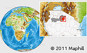 Physical Location Map of Meatu, highlighted country, highlighted parent region