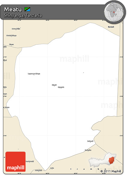 Classic Style Simple Map of Meatu