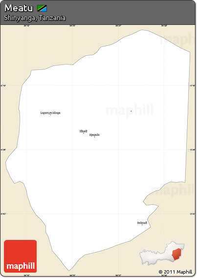 Classic Style Simple Map of Meatu, single color outside