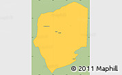 Savanna Style Simple Map of Meatu, single color outside