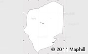 Silver Style Simple Map of Meatu, cropped outside