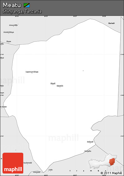 Silver Style Simple Map of Meatu