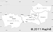 Silver Style Simple Map of Shinyanga, single color outside