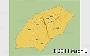 Savanna Style 3D Map of Iramba, single color outside