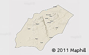 Shaded Relief 3D Map of Iramba, single color outside