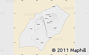 Classic Style Map of Iramba, single color outside