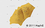 Physical Map of Iramba, single color outside