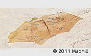 Satellite Panoramic Map of Iramba, lighten