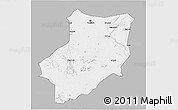 Gray 3D Map of Manyoni, single color outside