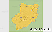 Savanna Style 3D Map of Manyoni, single color outside