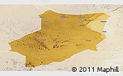Physical Panoramic Map of Manyoni, lighten