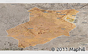 Satellite Panoramic Map of Manyoni, semi-desaturated