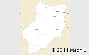 Classic Style Simple Map of Manyoni, single color outside