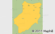 Savanna Style Simple Map of Manyoni, single color outside