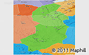 Political Shades Panoramic Map of Singida