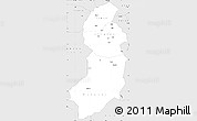 Silver Style Simple Map of Singida