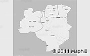 Gray 3D Map of Tabora, single color outside
