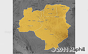 Physical 3D Map of Tabora, darken, desaturated