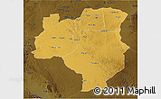Physical 3D Map of Tabora, darken