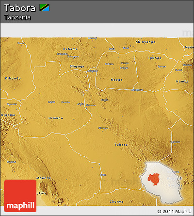 Physical 3D Map of Tabora