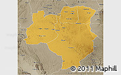 Physical 3D Map of Tabora, semi-desaturated